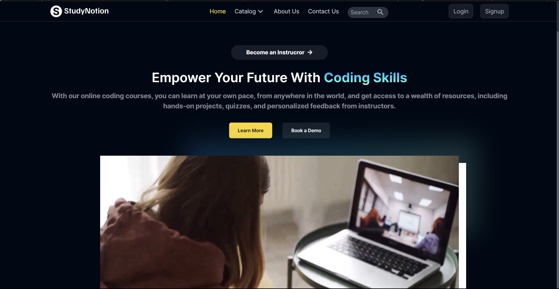 StudyNotion — EdTech Platform — project by Dhaval Maurya Screenshot of StudyNotion — EdTech Platform — built with REACT, NODE.JS, EXPRESS. Project by Dhaval Maurya.